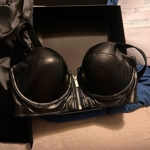 Honey Birdette vegan leather Fonda II bra size 36DDD/F